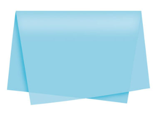 Papel seda celeste (10 pliegos) 50x66 cm