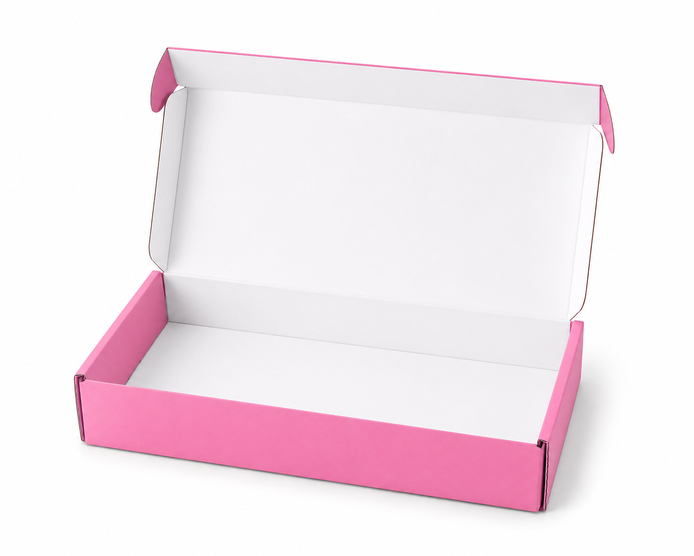 Pack caja microcorrugada rosada 23x16x5cm autoarmable
