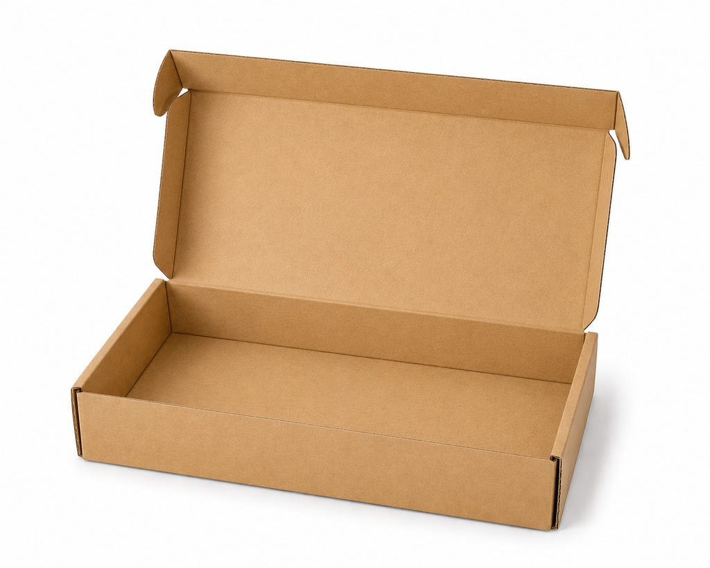 Pack caja microcorrugada kraft 23x16x5cm autoarmable