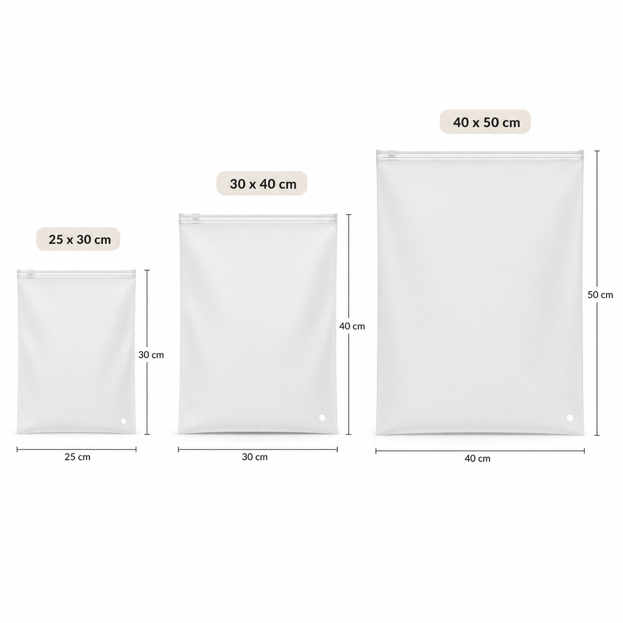 Bolsa Para Ropa Zipper 40x50 cm (Estilo Shein)