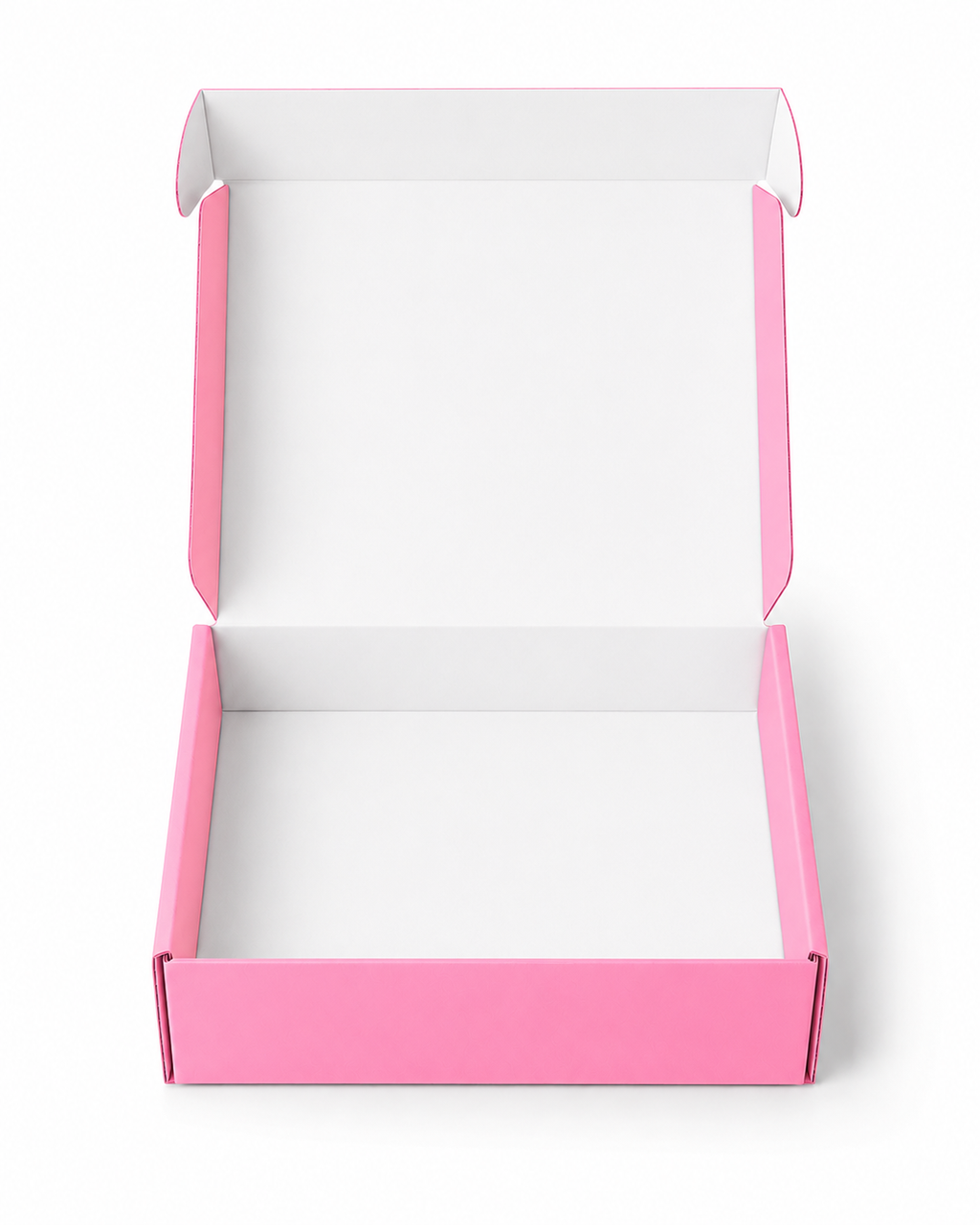 Pack caja microcorrugada rosada 20x25x7 cm autoarmable