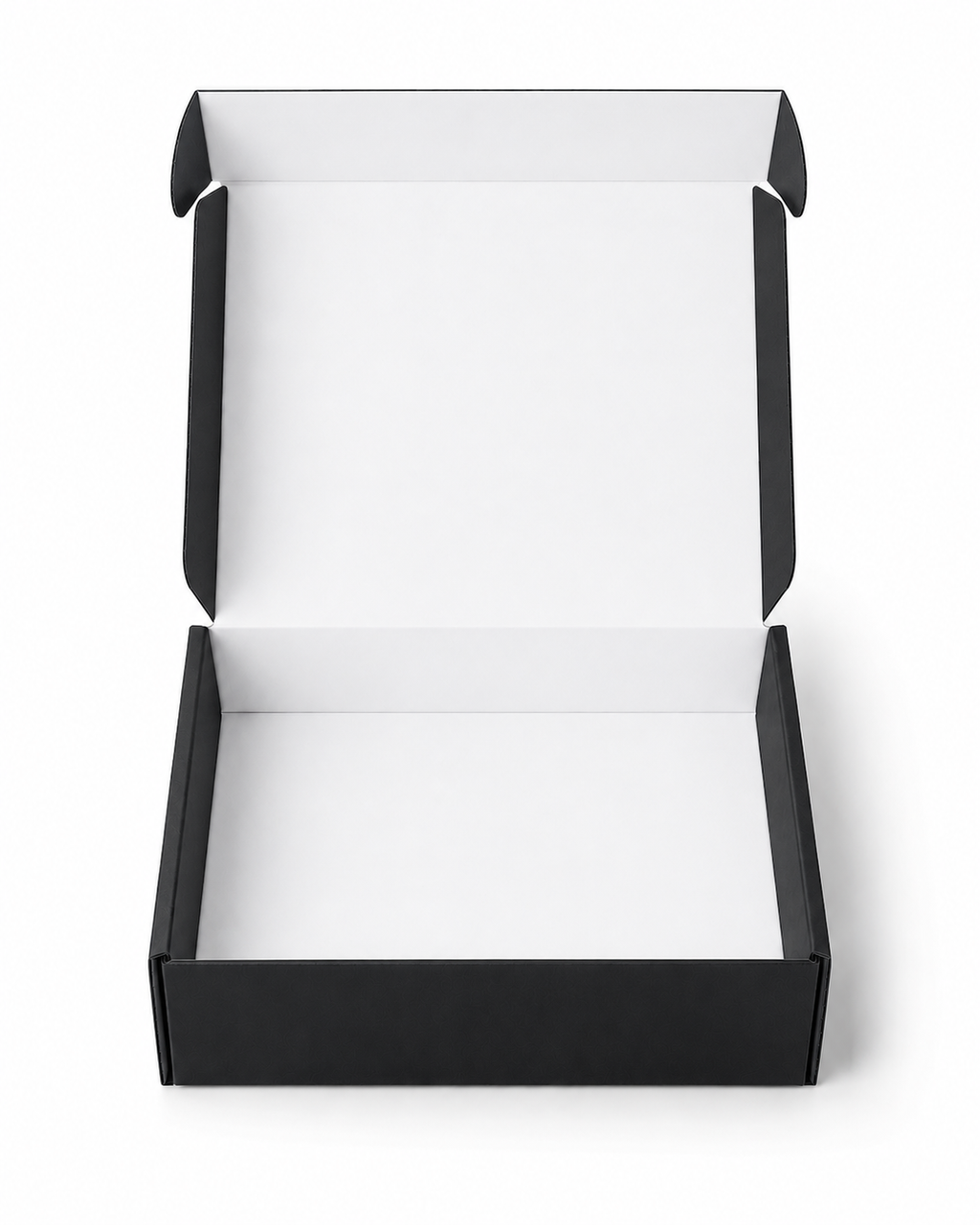 Pack caja microcorrugada negra 20x25x7 cm autoarmable