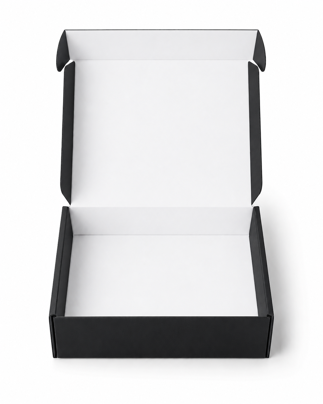 Pack caja microcorrugada negra 20x25x7 cm autoarmable