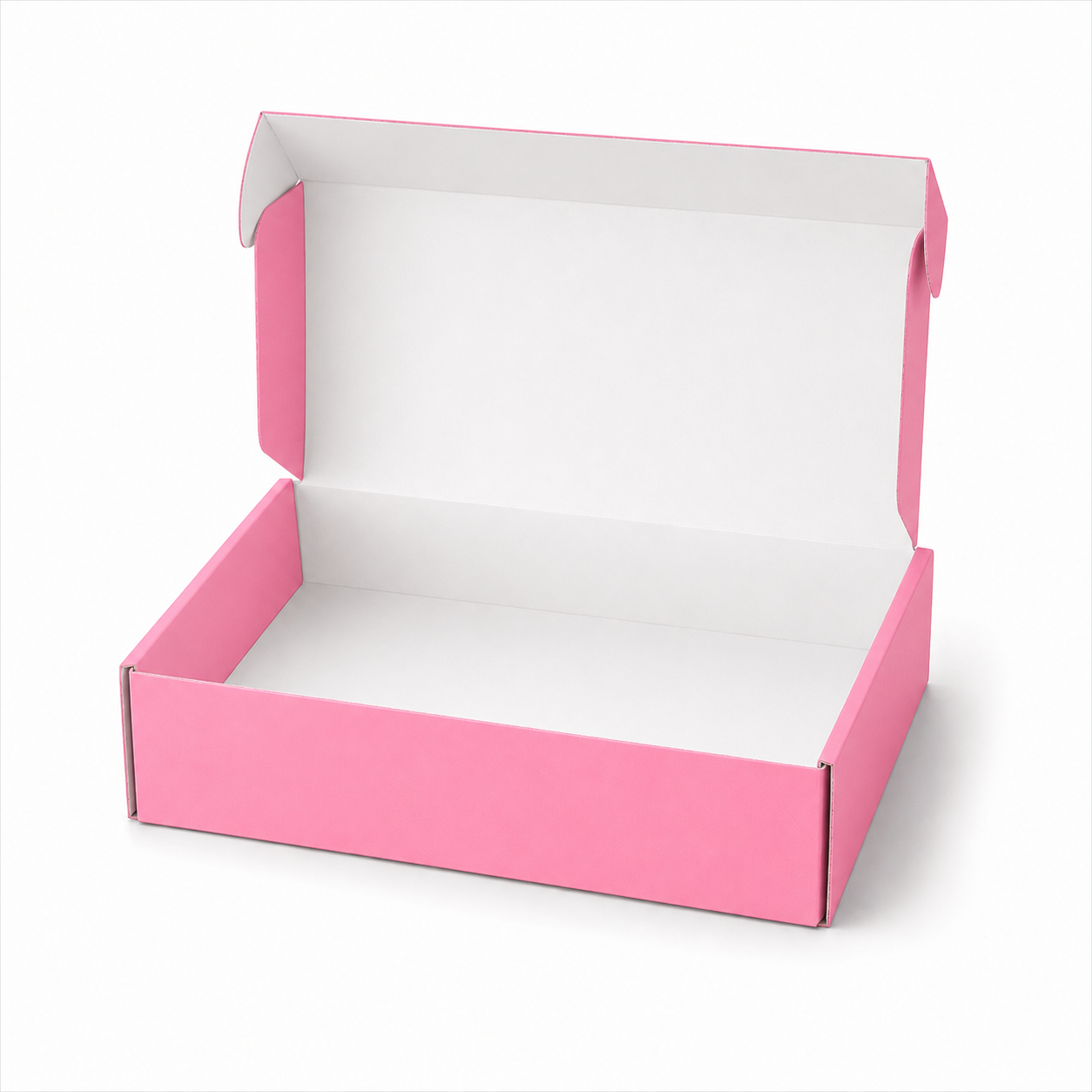 Pack caja microcorrugada rosada 30x19x9 autoarmable