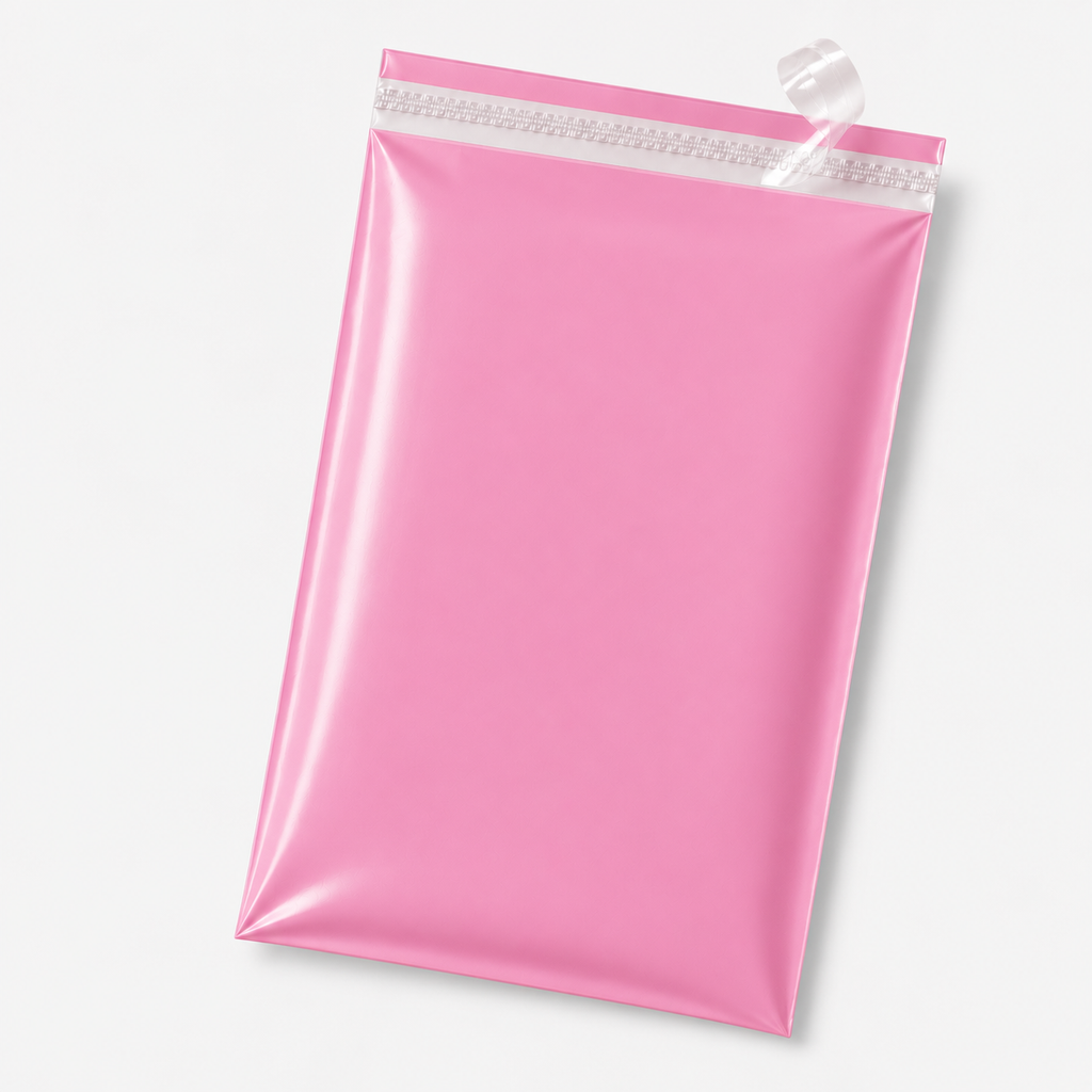 Bolsa de envio courrier rosada 17x26 (4cm solapa)