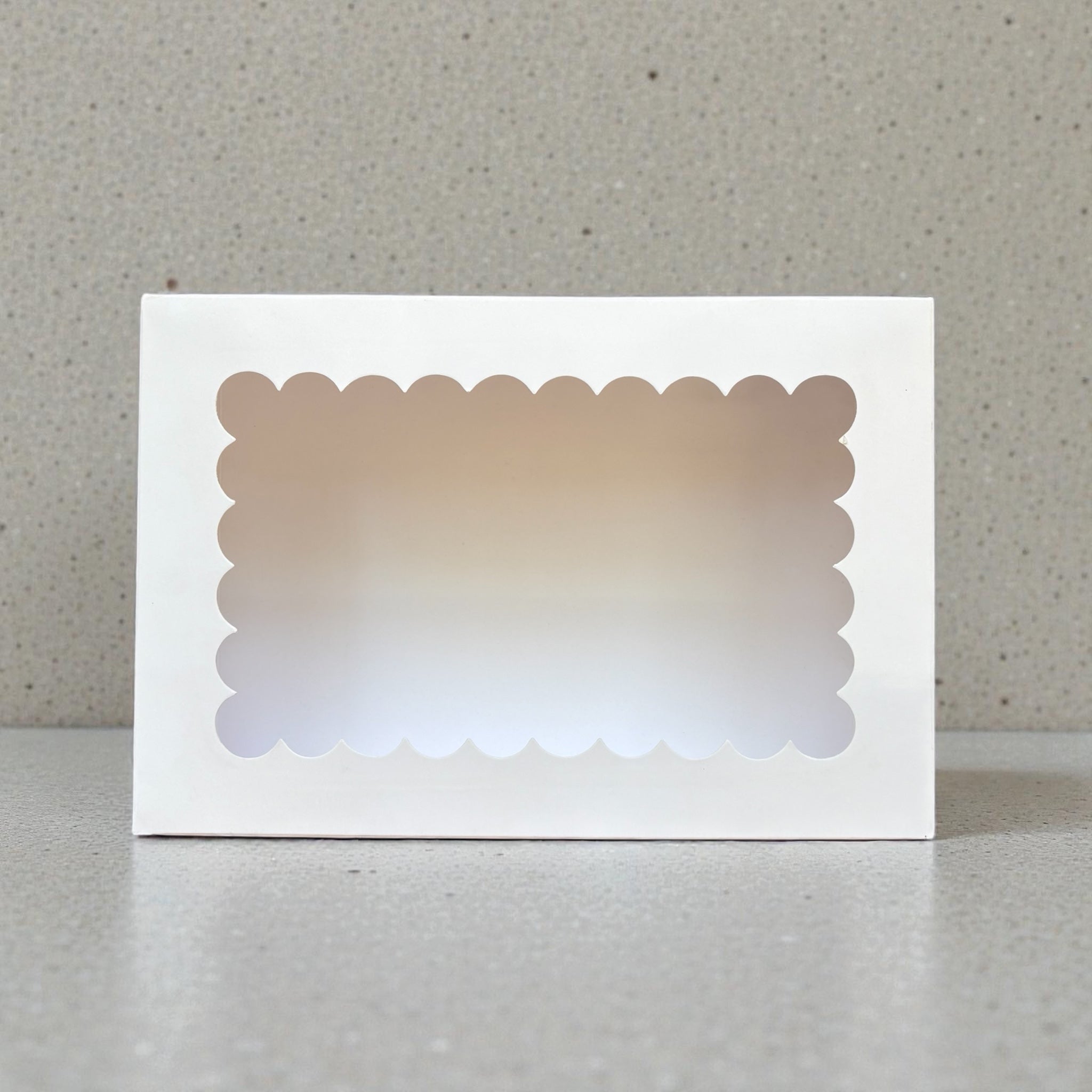 Caja blanca con visor 25x17x8 cm (5 Unidades)