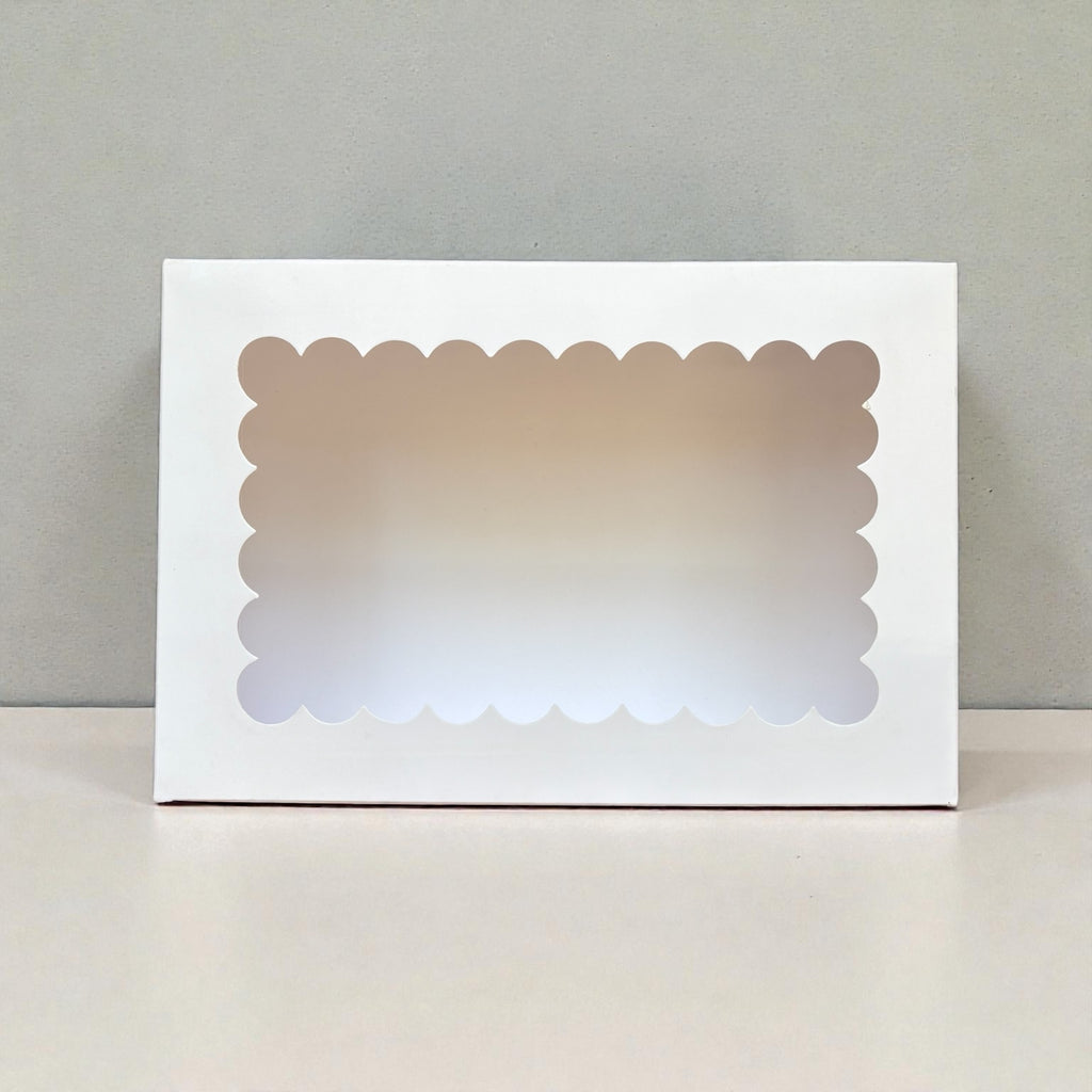 Caja blanca con visor 25x17x8 cm (5 Unidades)