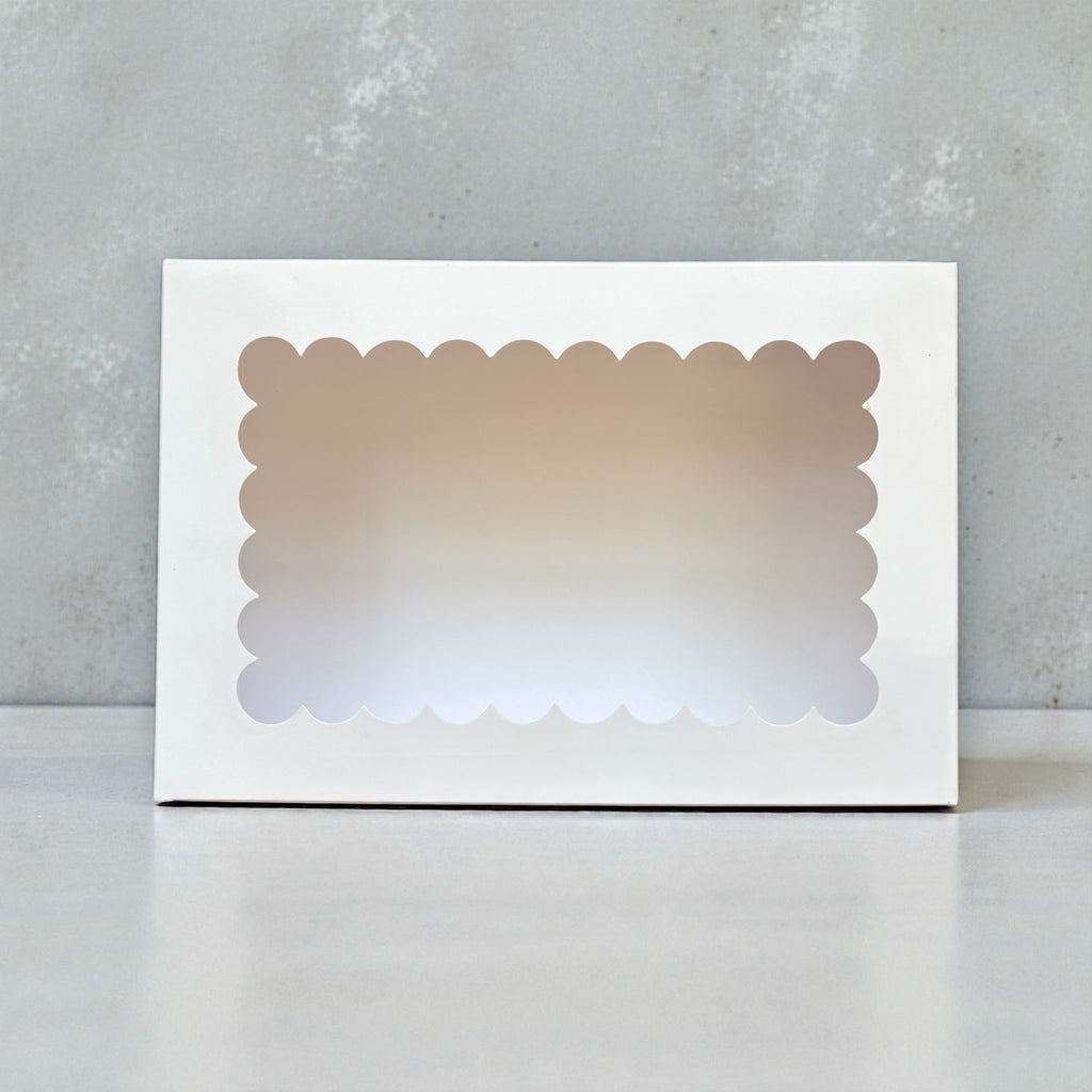 Caja blanca con visor 25x17x8 cm (5 Unidades)