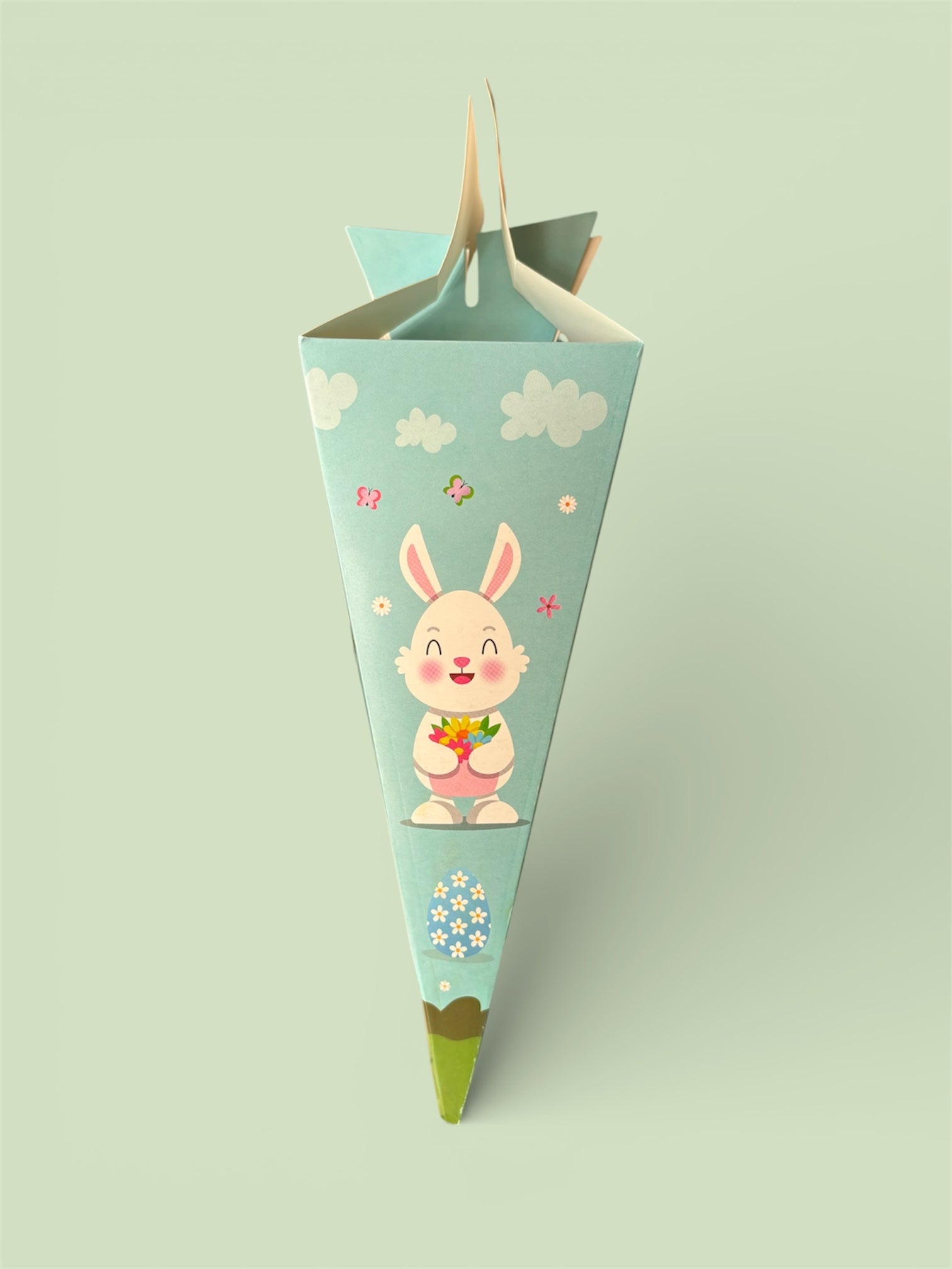 Caja pascua estilo zanahoria celeste