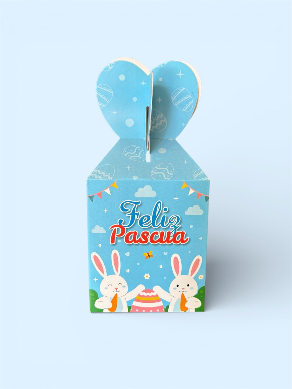 Caja pascua celeste 8.5 x 8.5 x 17 cm