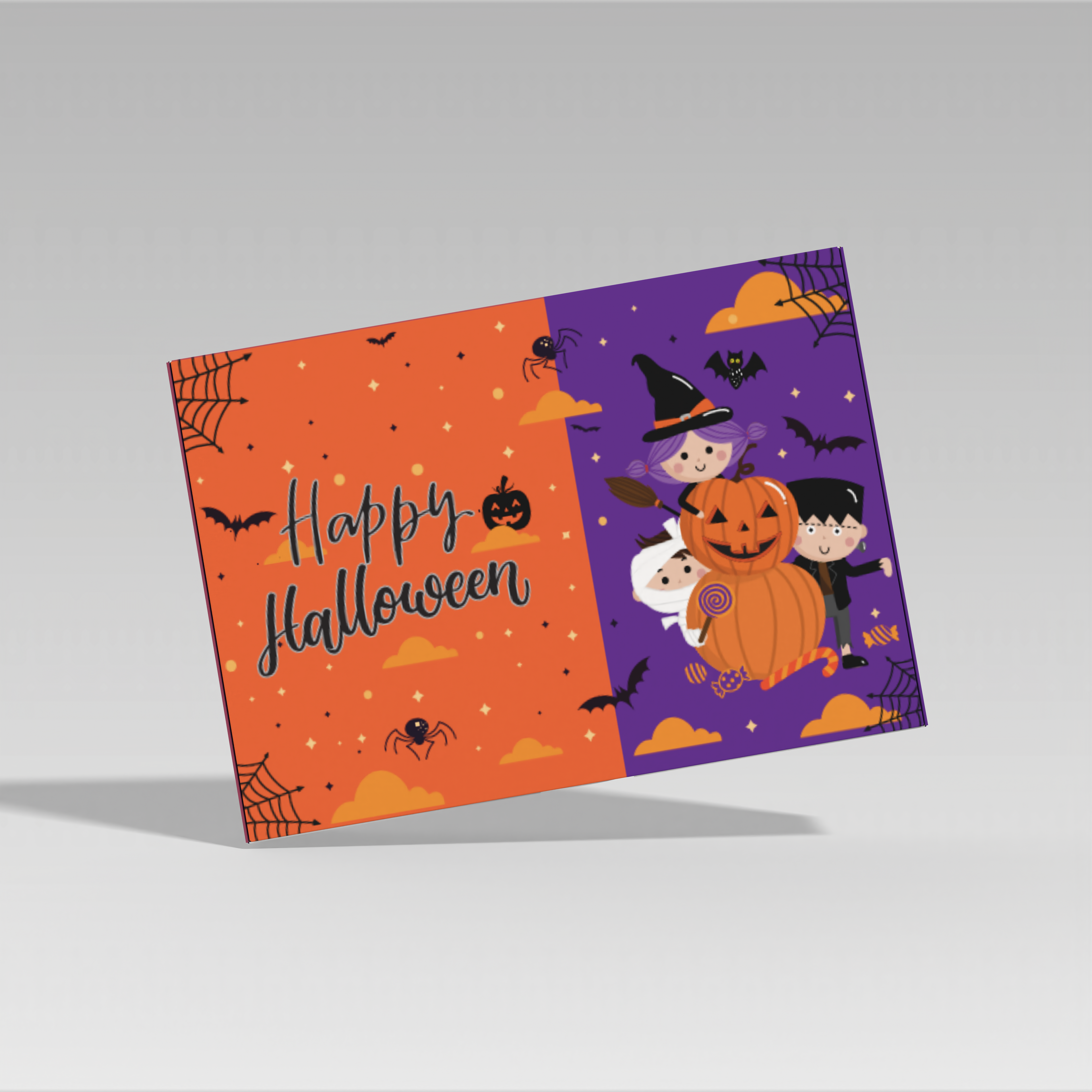 Caja Halloween 20x15x4 cm Modelo Luna 10 o 25 Unidades