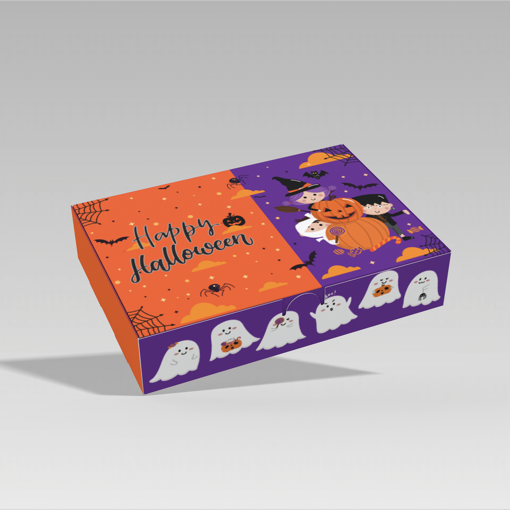 Caja Halloween 20x15x4 cm Modelo Luna 10 o 25 Unidades