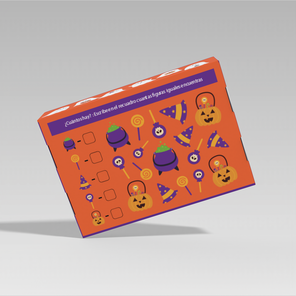 Caja Halloween 20x15x4 cm Modelo Luna 10 o 25 Unidades