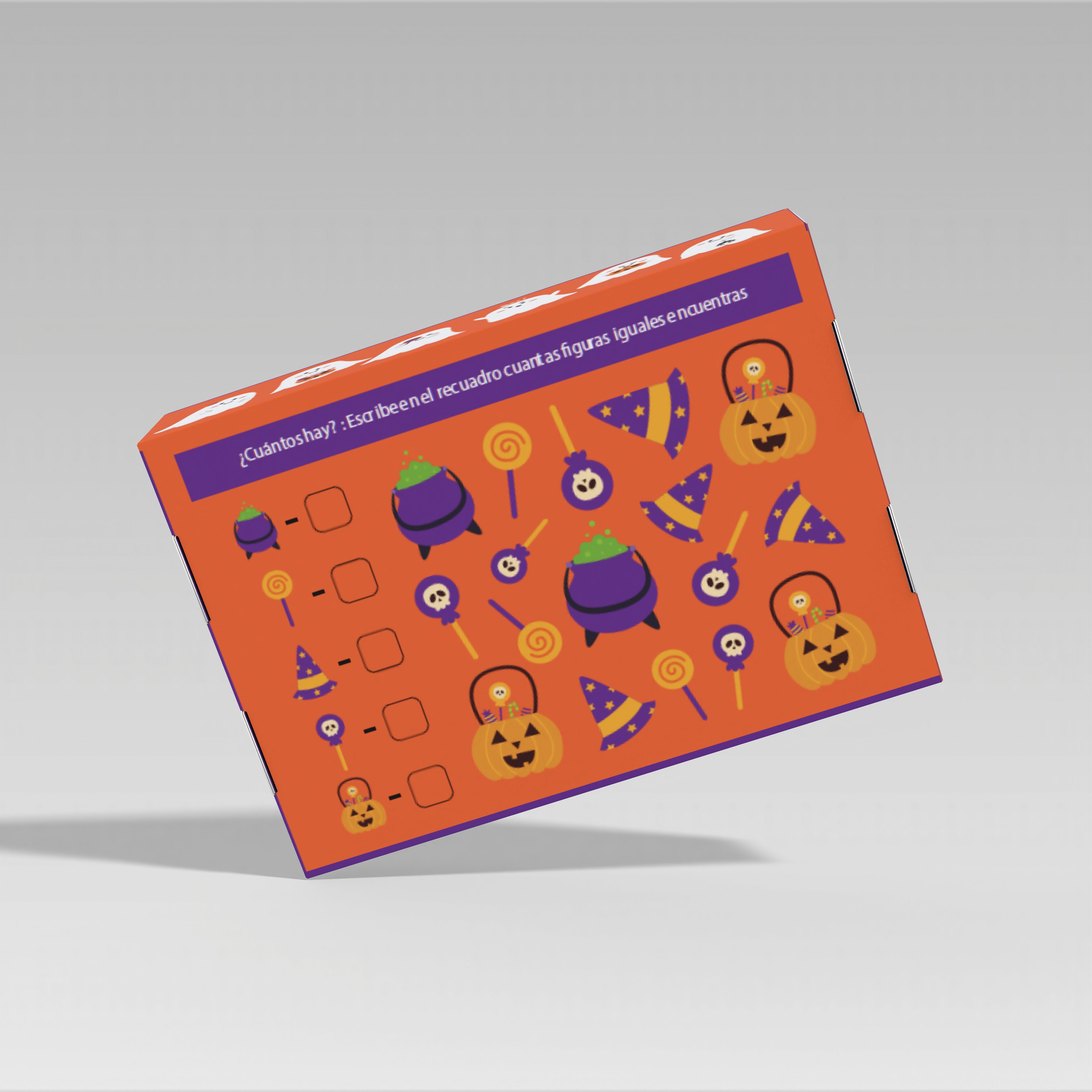 Caja Halloween 20x15x4 cm Modelo Luna 10 o 25 Unidades