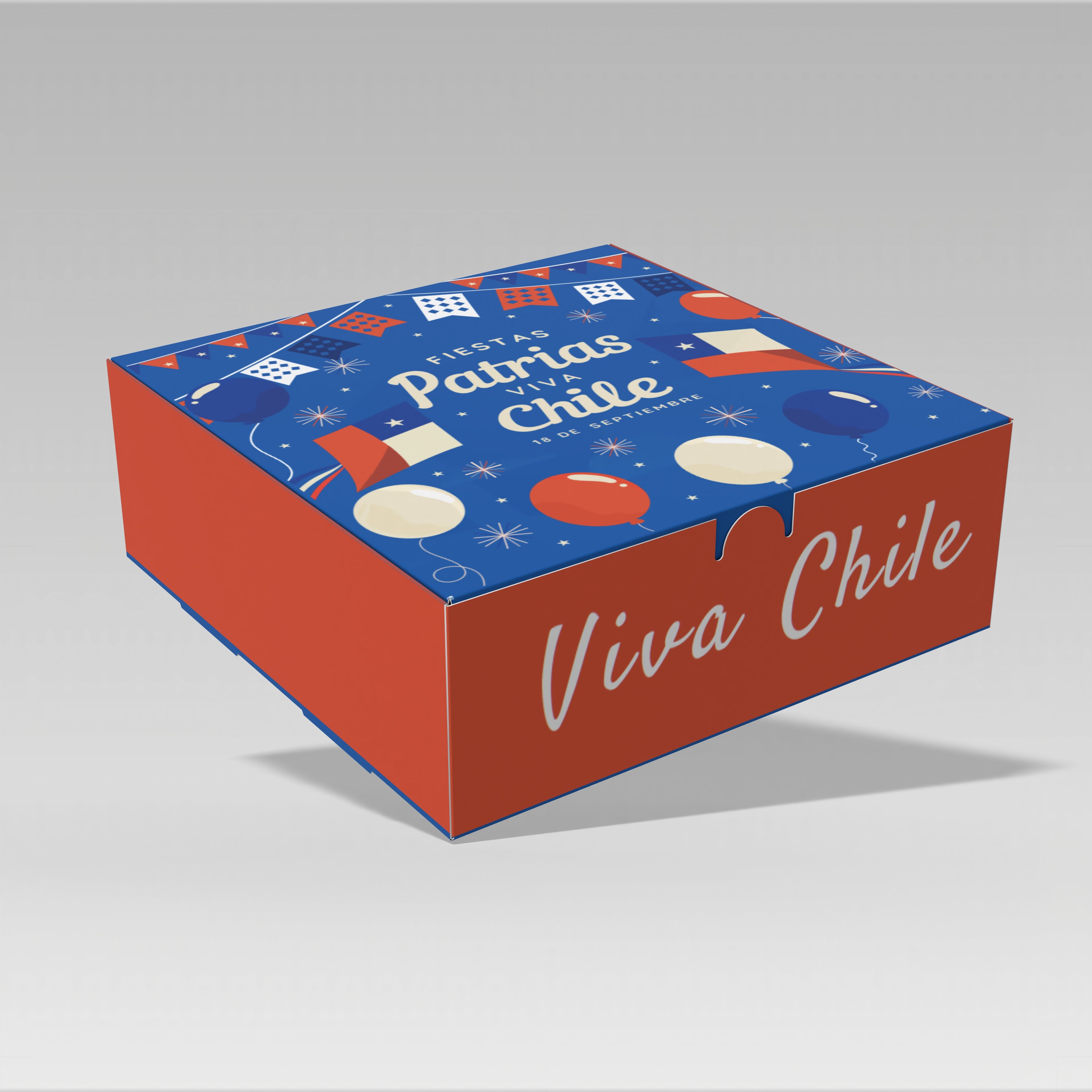 Caja Dieciochera 20x20x7 modelo Vitto 10 Unidades