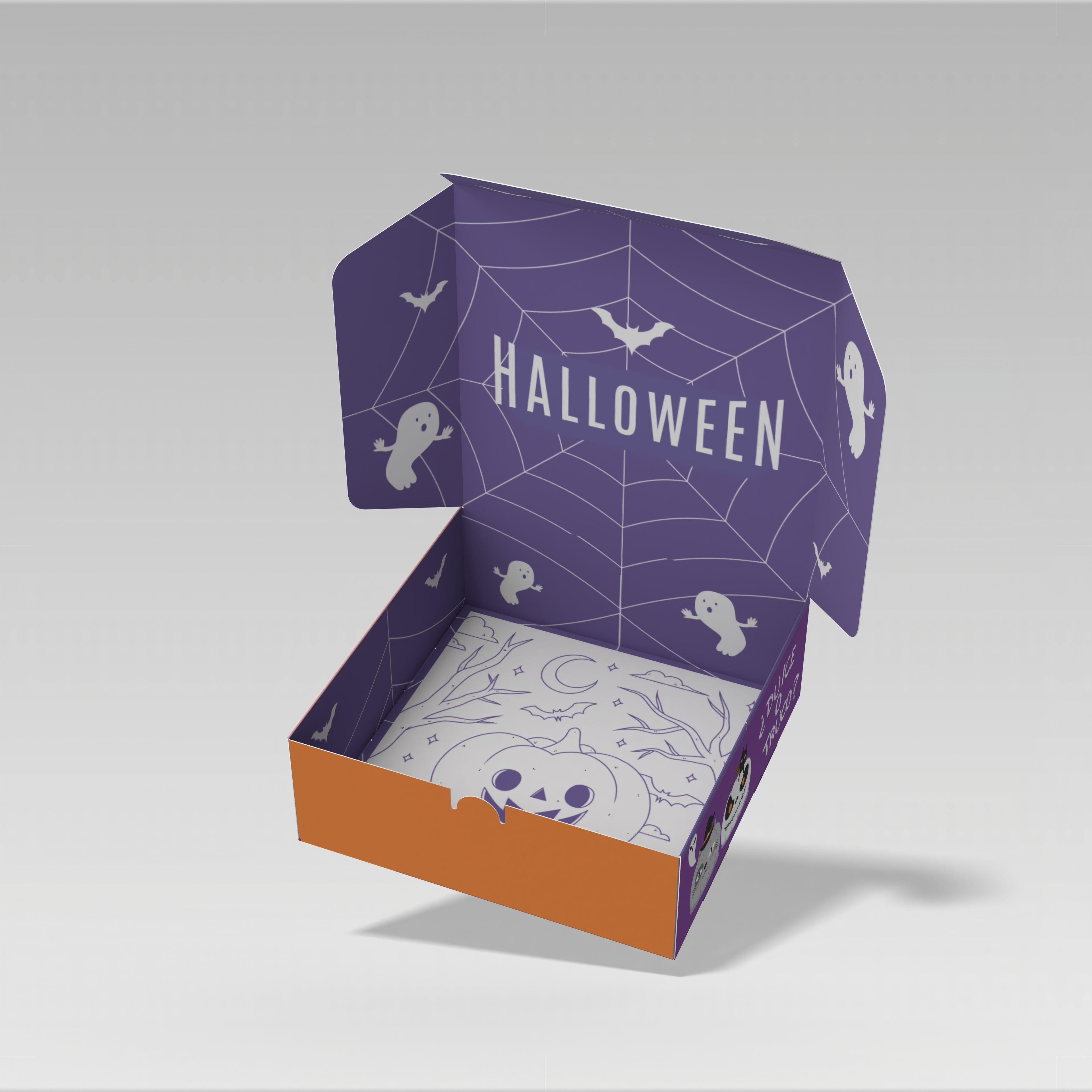 Caja Halloween 20x20x7 cm Modelo Vitto 10 o 25 Unidades