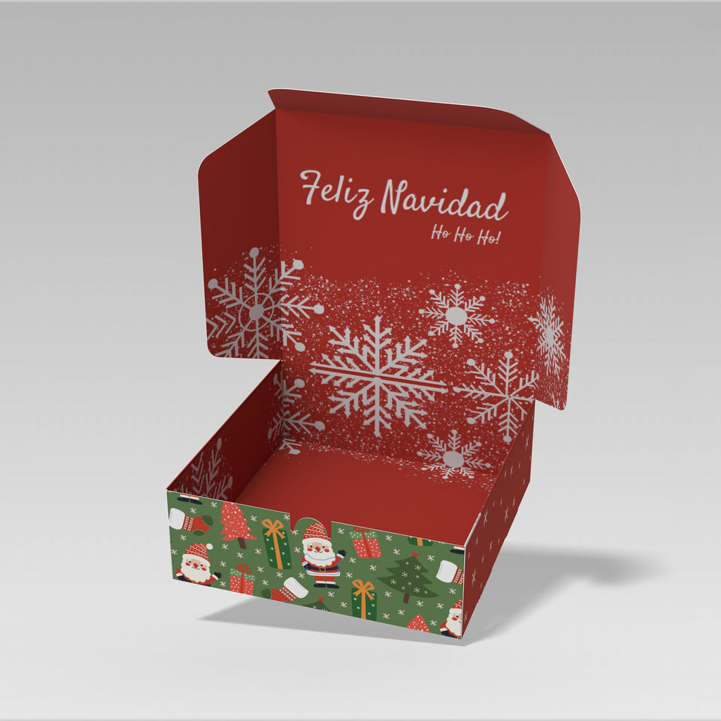 Caja Navidad 20x20x7 cm Modelo Vitto 10 o 25 Unidades