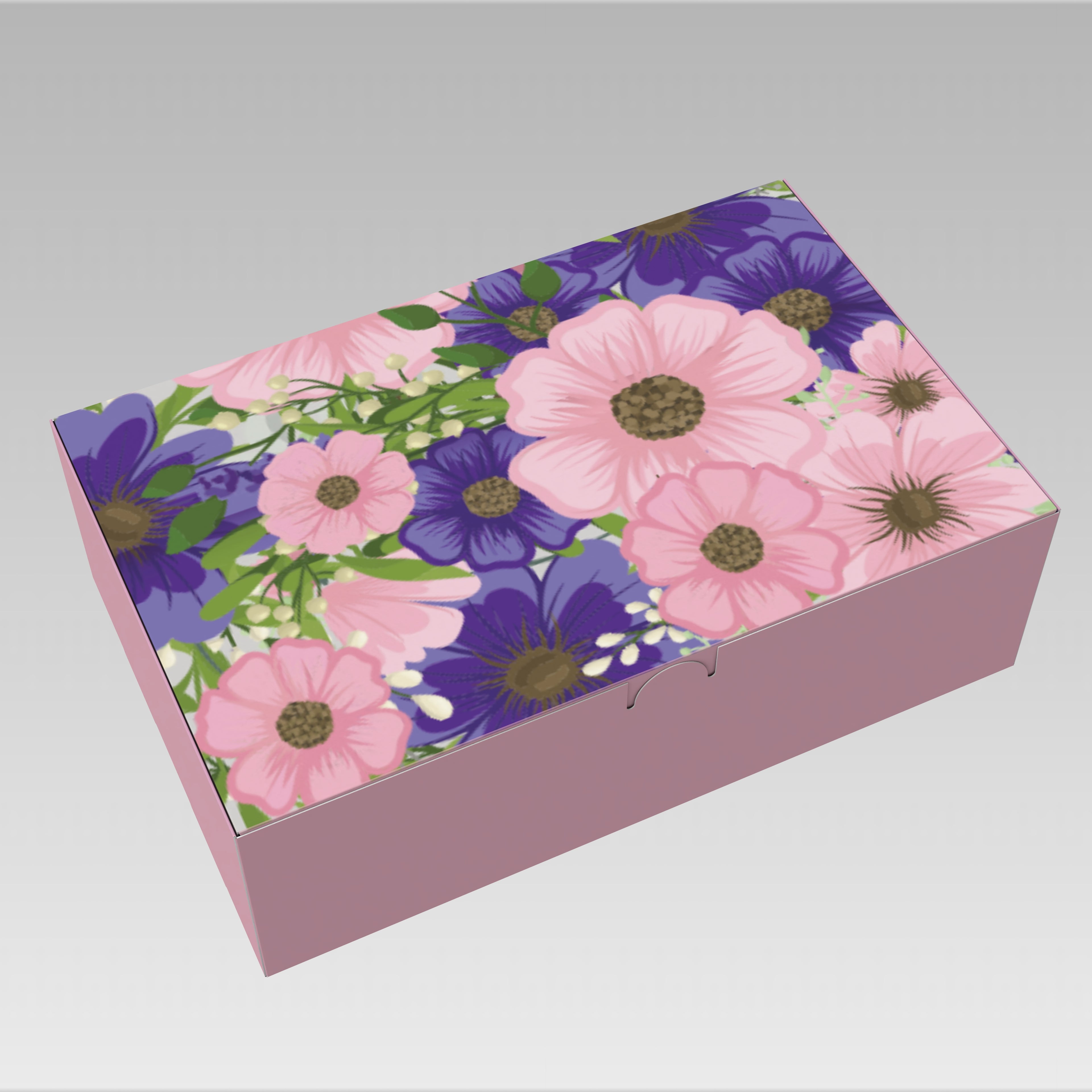 Caja Mila Floral 30x19x9 cm (cierre rectangular)