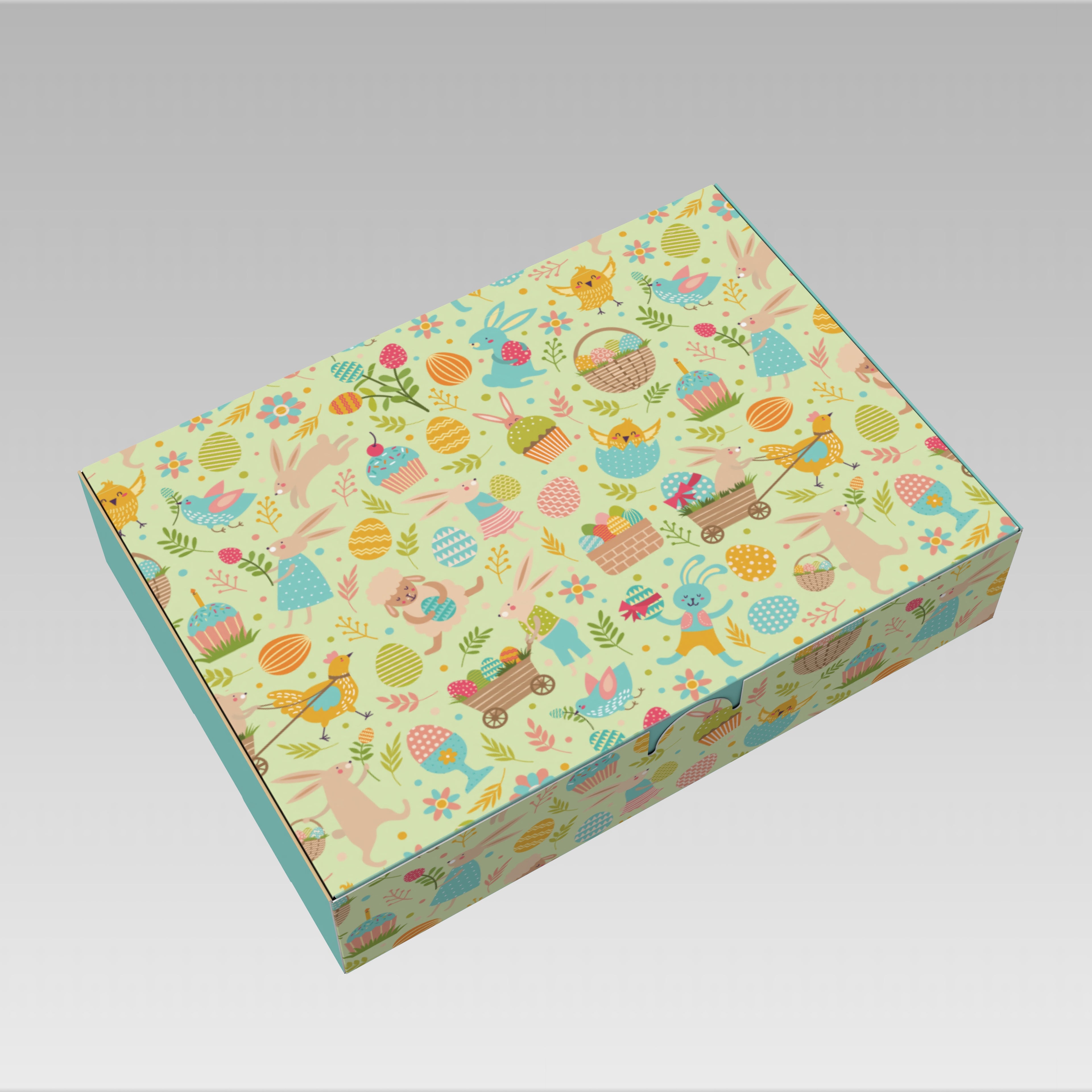 PREVENTA caja pascua 24x17x5 cm boni 10 o 25 Unidades