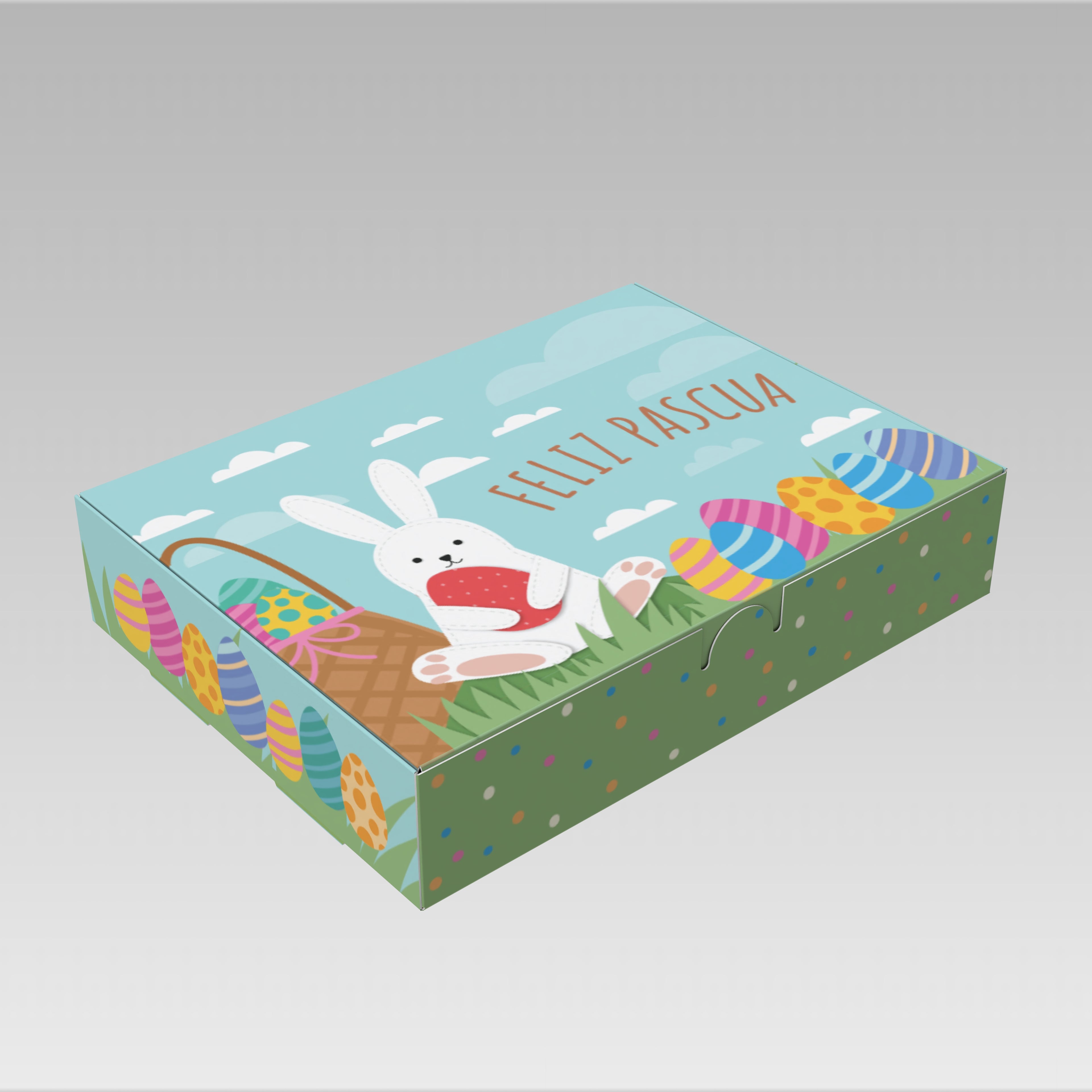 PREVENTA Caja pascua 20x15x4 luna 10 o 25 Unidades