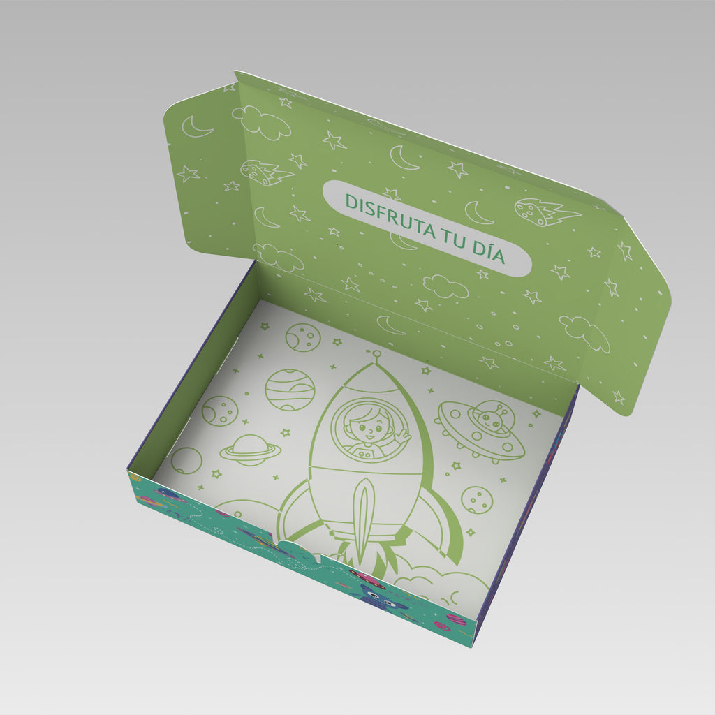 Caja niñez 20x15x4 luna 10 o 25 Unidades