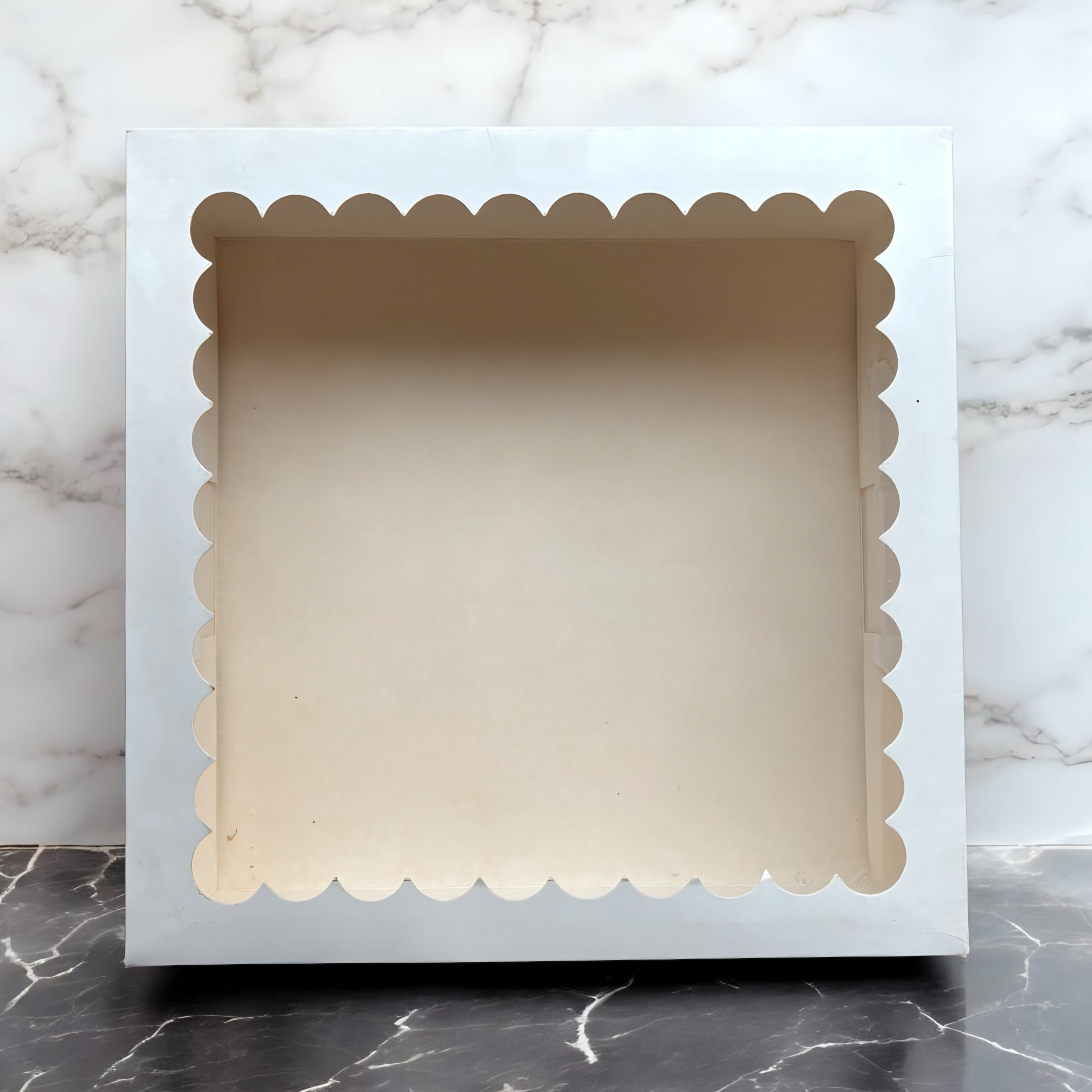 Caja blanca con visor 26x26x10 cm Desayuno (5 Unidades)